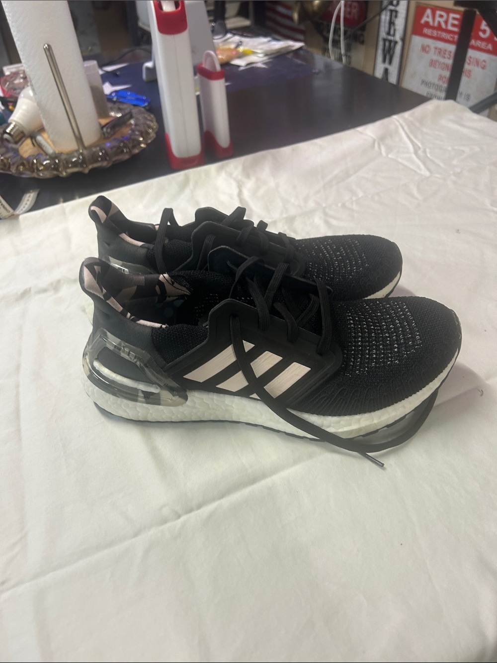 adidas Black and White Women's Running Sneakers - Picture 4 of 7